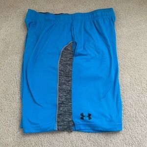 Under Armour Blue and Gray Athletic Shorts Lightweight Fit